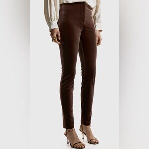 H&M Brown Velvet Skinny Pants